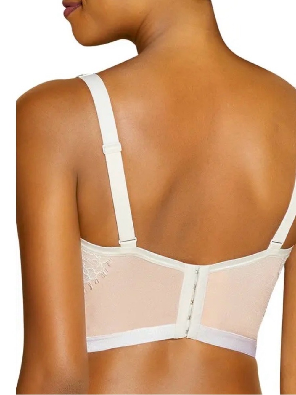 Cosabella Cream Lace Sicilia Longline Bralette Canvas Curvy Small M NWT - Picture 2 of 4